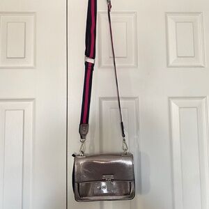 zara silver shoulder strap bag